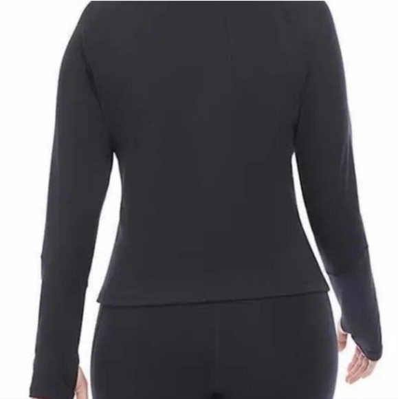 NWT Danskin Black Brushed Yoga Jacket Full-Zip Jacket L - Picture 3 of 4